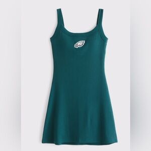 NWT SZ M Abercrombie & Fitch Philadelphia Eagles Bra-Free Rib Mini Dress